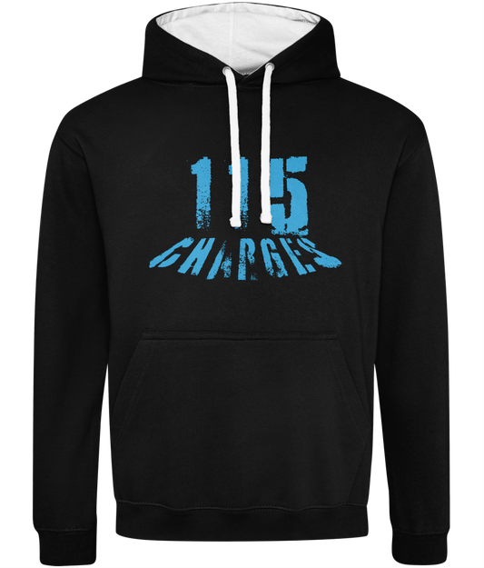 115 Charges Black Hoodie - Clothing against corruption. United against City.