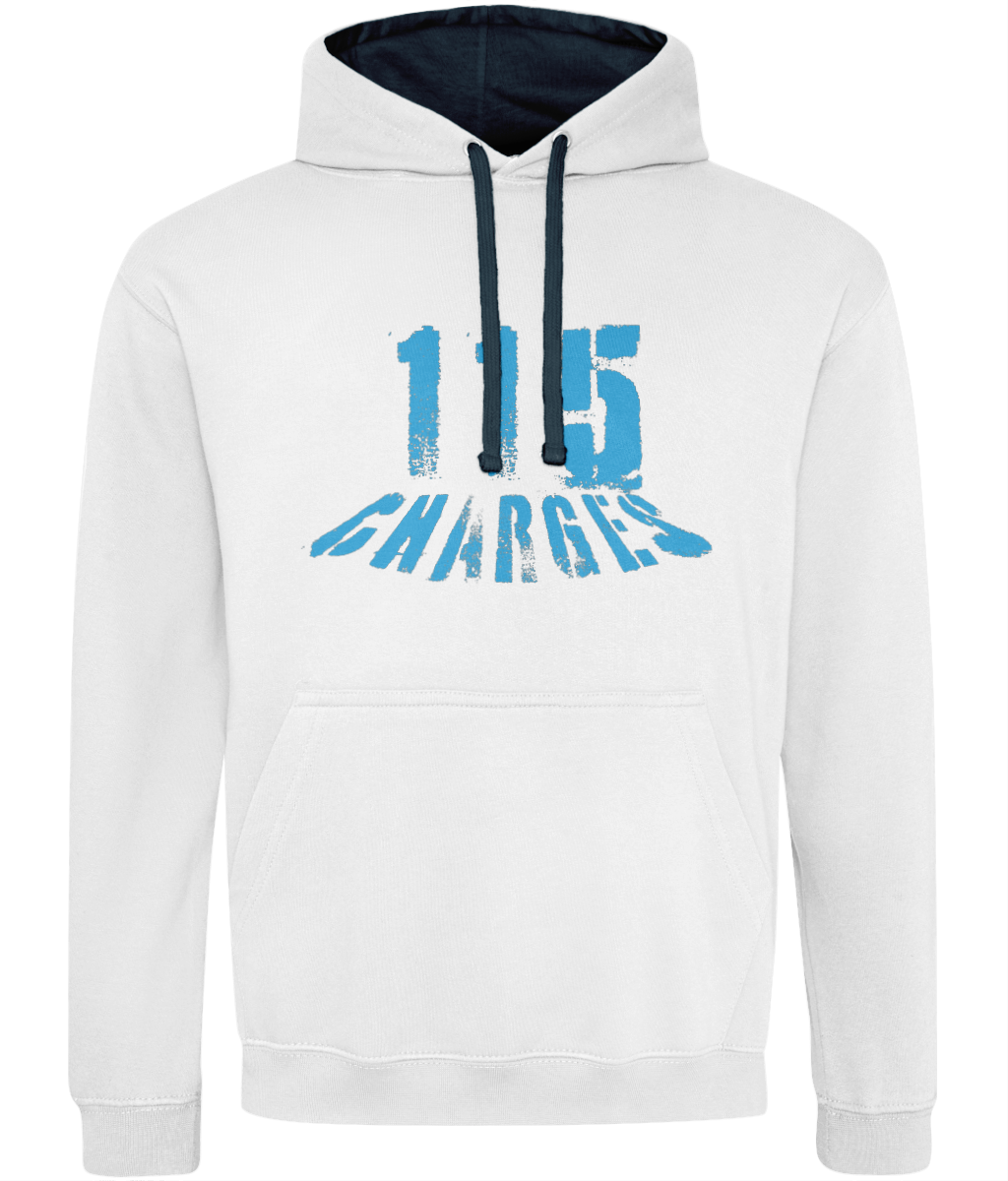 115 Charges White Hoodie - Clothing against corruption. United against City.